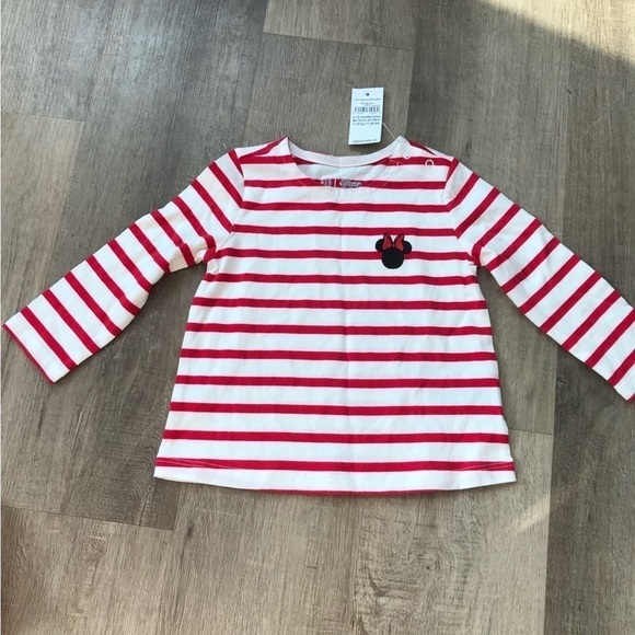 NWT Baby gap x Disney 6-12 month baby girl long sleeve tee shirt Minnie Mouse - Picture 1 of 4